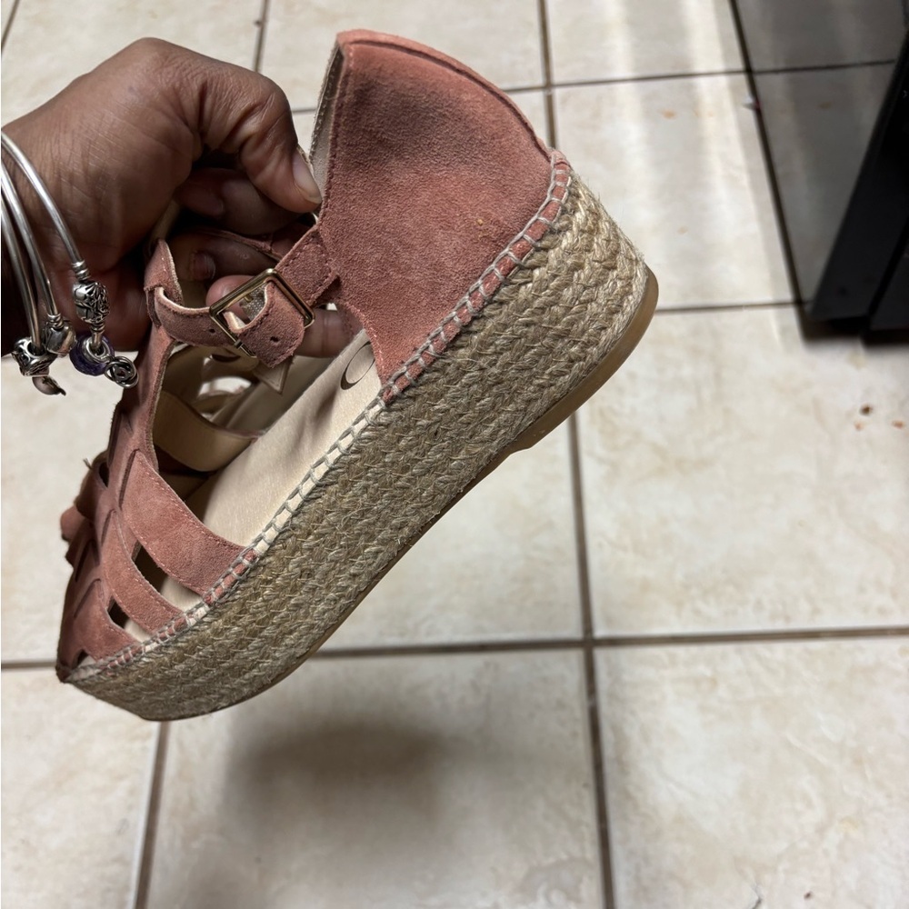 Gamio Platform Espadrille Sandals pink women's size 39 - Picture 3 of 7